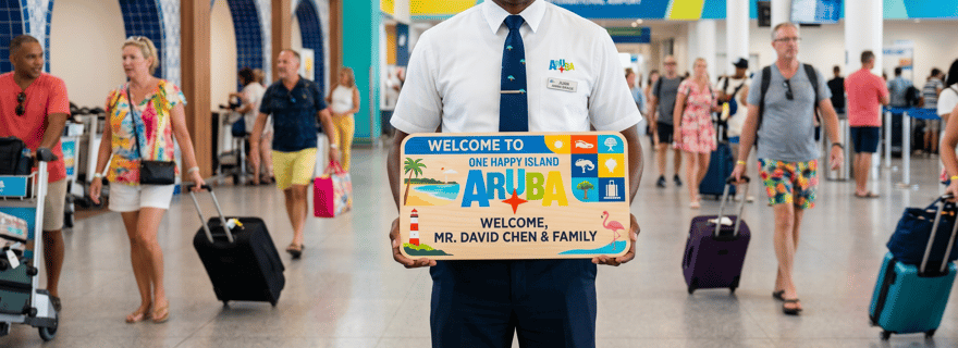 Aruba: Privétransfer tussen vliegveld AUA en stadscentrum