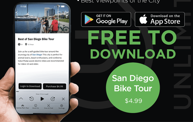 San Diego: Self-guided Bike Tour App - Audio + Written
