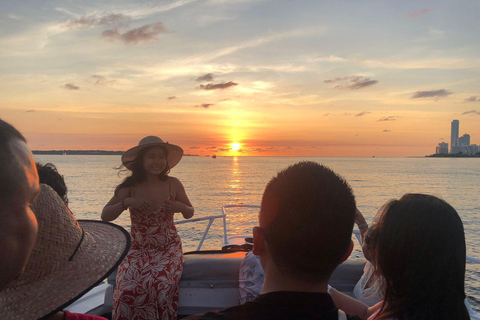 Tour en bateau de 2 heures à Cartagena, vue sur le coucher de soleil