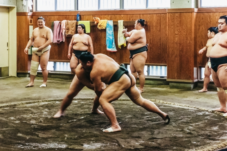 Tokyo : visite d'un entraînement de sumo le matin
