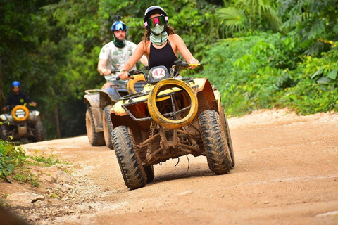 Puerto Morelos: Exciting ATV, Cenote and Zipline Adventure Single ATV from Tulum