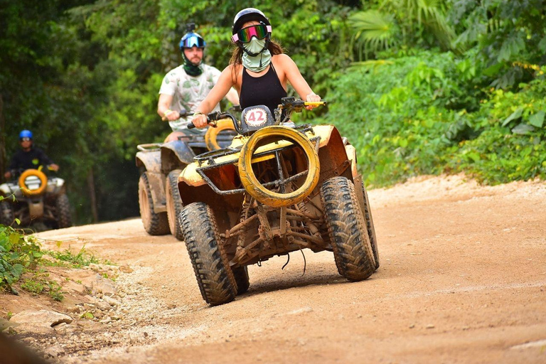 Puerto Morelos: Exciting ATV, Cenote and Zipline Adventure Single ATV from Tulum