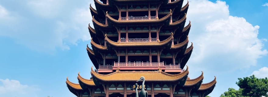 Wuhan : visite de la tour de la Grue jaune et du pont sur le Yangtsé