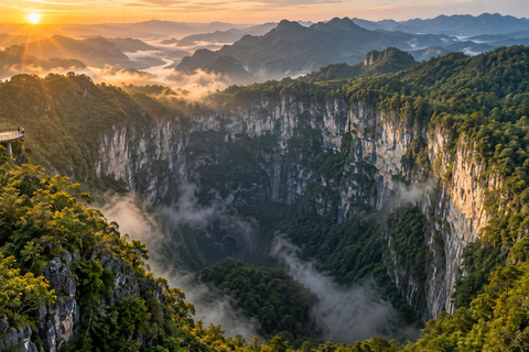 Chongqing: Yunyang Longgang Tickets & Adventure Rides Yunyang Longgang: Admission + Sightseeing Shuttle