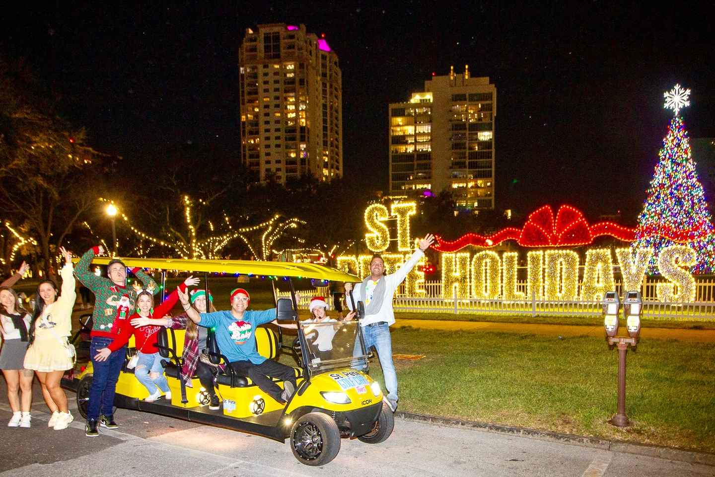 St. Pete Christmas Lights Golf Cart Tour - St. Pete Christmas Lights Golf Cart Tour