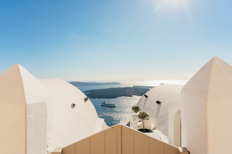 Santorini: begeleide wandeling naar krater en zonsondergang