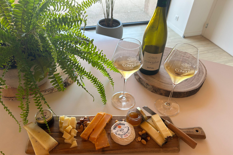 Aniane: Domaine des Conquêtes wine and cheese workshop English cheeses