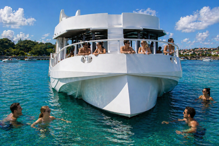 Paphos: Glass-Bottom Boat Cruise with fun slide