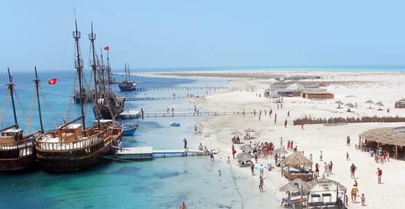 Djerba: Pirate Boat Day Trip to Flamingo Island