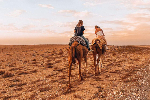 Agafay Desert Escape: Abendessen bei Sonnenuntergang, Pool &amp; Quad/KamelAbendessen in der Agafay-Wüste mit Kamelritt