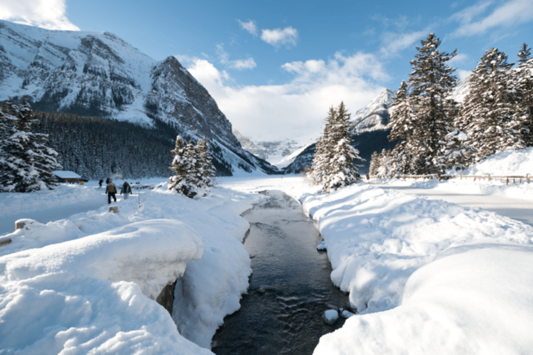 Patinaje sobre hielo en el Lago Louise y Paseo sobre hielo en el Cañón JohnstonLago Louise y Cañón Johnston