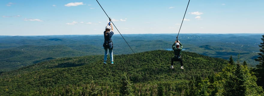 Mont Tremblant : Tour de tyrolienne au sommet avec 5 tyroliennes