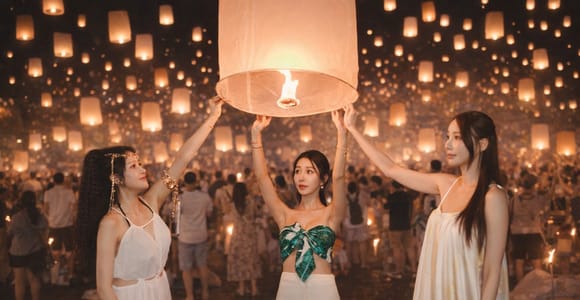 Chiang Mai: VIP Heritage Sky Lantern Festival Lantern Show