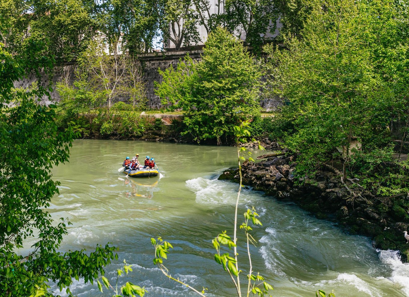 Rom: Urban Rafting-tur på Tiberfloden med romersk pizza