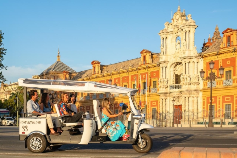Sevilla: Stadtrundfahrt mit einem privaten elektrischen Tuk-TukSevilla: Experten-Stadtrundfahrt mit dem elektrischen Tuk-Tuk (2 Stunden)