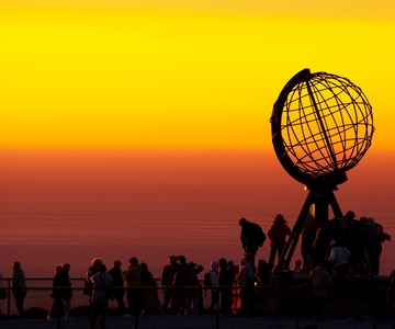 Passeio noturno em North Cape