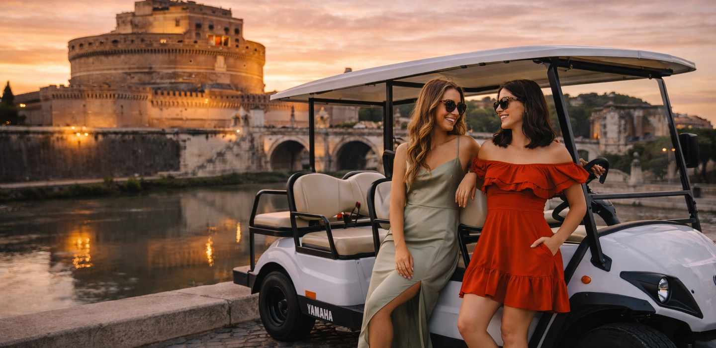Rom: Golfcart-Nachttour mit Abholung Rom: Golfcart-Nachttour mit Abholung