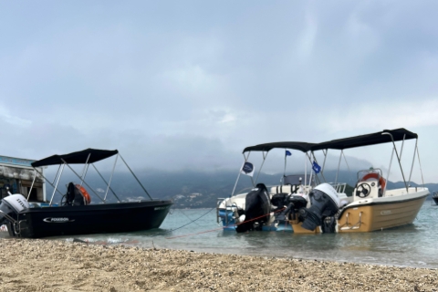 Explora el parque marino de Laganas en barco VIP