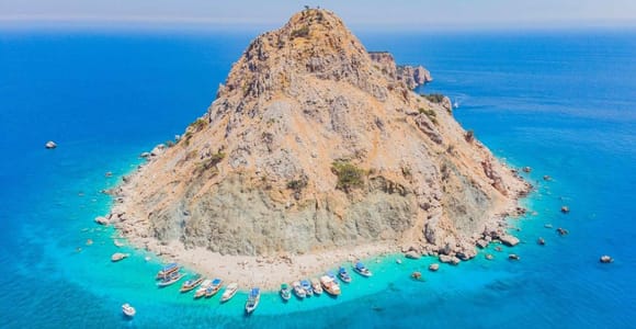 From Antalya/Kemer: Suluada Island Boat Trip with Sunset