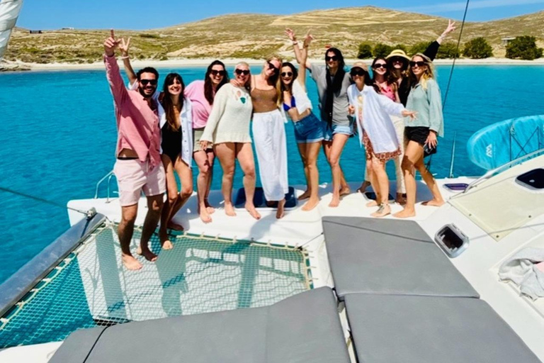 Mykonos: Catamaran Cruises with Lunch and Drinks Half-Day Catamaran Cruise with Lunch and Drinks