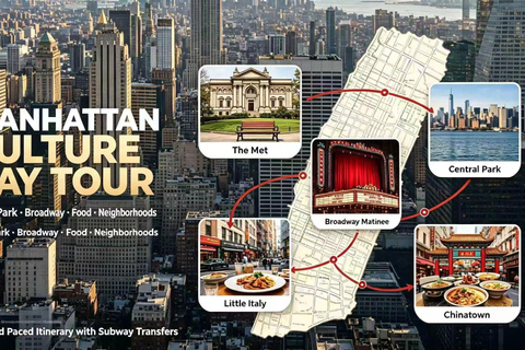 NYC: Full-Day Tour with Broadway Show & Food Tastings