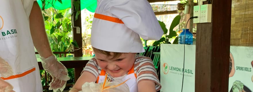 Cours de cuisine au village de légumes biologiques de Tra Que
