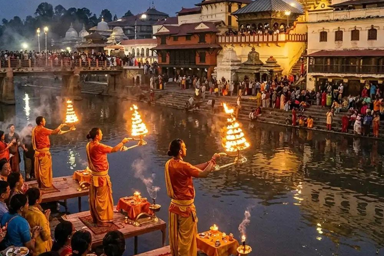 Kathmandu: Guhyeshwari Shaktipeeth & Pashupatinath Arti Tour