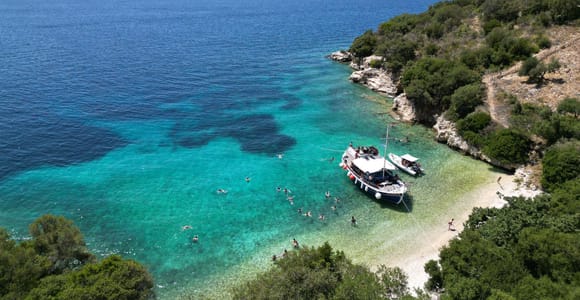 From Lefkimmi: Private Boat Trip to Sivota & Blue Lagoon