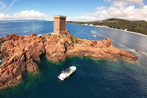 Fréjus : Esterel Calanques Cruise (Comfort Boat) + Swim Stop