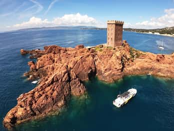 Fréjus : Esterel Calanques Cruise (Comfort Boat) + Swim Stop