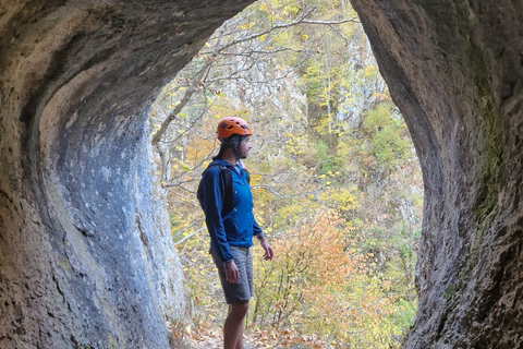 Brașov: Guided Gorge Hike, Caves, and Via Ferrata Adventure Brașov: Guided Hike and Caves