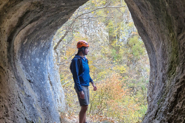 Brașov: Guided Gorge Hike, Caves, and Via Ferrata Adventure Brașov: Guided Hike and Caves