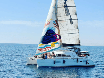 Marbella: Grupowa wycieczka katamaranem z napojami i obserwacją delfinów