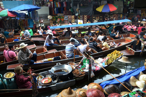 Bangkok: Drijvende & Spoorwegmarkt met Trein en BoottochtEngelse Tour - Ophalen van hotel en Iconsiam Drop-Off Point