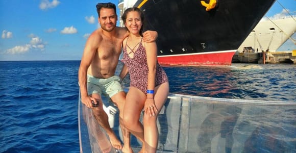 Cozumel: Transparent Boat Ride with Snorkeling and Drinks