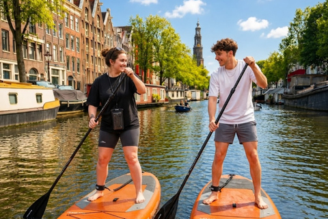 Amsterdam: Stand-Up Paddleboard Canal Tour with Drink
