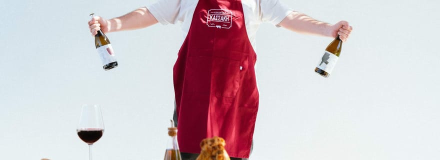 Héraklion, village de Galatas : Dégustation de charcuterie crétoise et barbecue