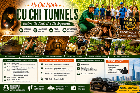 Cu Chi Tunnels Half-Day Guided Tour with Shooting Range Group Maximum 25 People