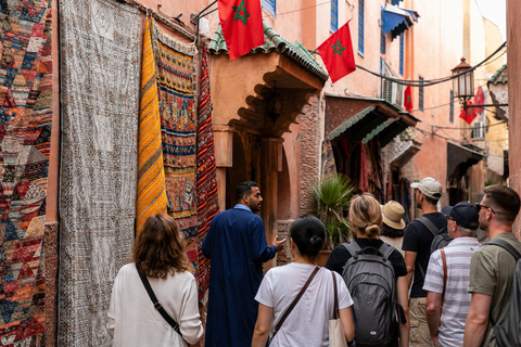 Marrakech: Bahia Palace, Madrassa Ben Youssef and Souks Tour Shared Group Walking Tour in English From the Meeting Point