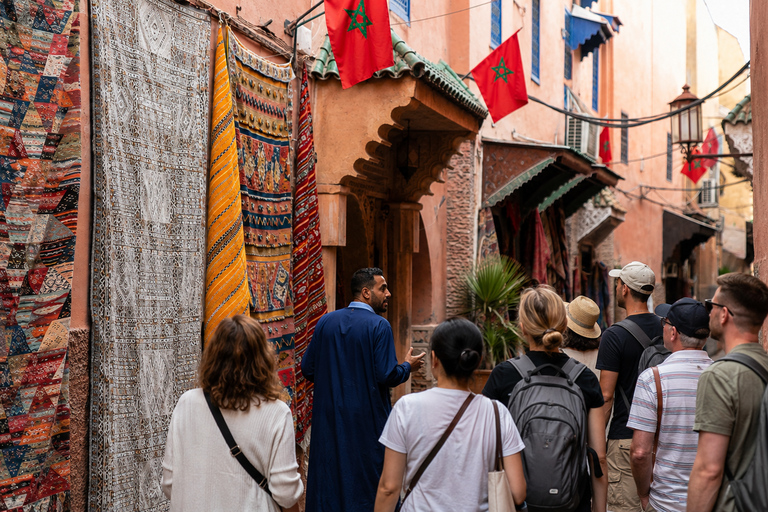 Marrakech: Bahia Palace, Madrassa Ben Youssef and Souks Tour Shared Group Walking Tour in English From the Meeting Point