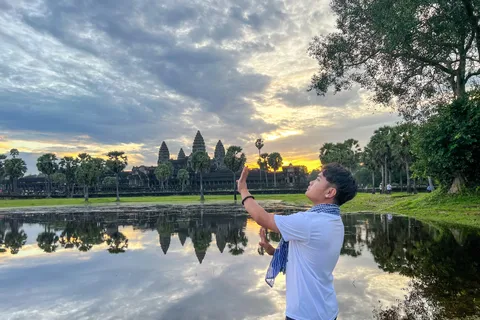 Siem Reap: Excursão ao templo com o nascer do sol em Angkor Wat e café da manhã