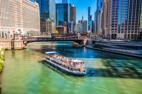 Chicago: Crociera sul fiume dell&#039;architettura e tour in autobus Hop-on Hop-off