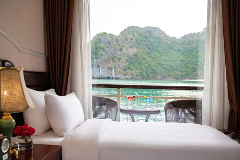 Luxury Halong 2-Day 5 Star Cruise: Balcony, Bathtub Room Junior Suite with private balcony - 1st floor