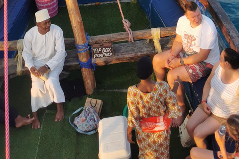 3 ore di crociera in dhow al tramonto a Zanzibar