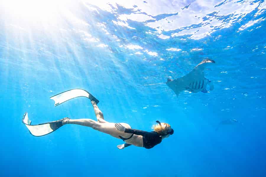 Bali/Nusa Penida: Schnorcheln am Manta Point & Westküste. Foto: GetYourGuide Bali/Nusa Penida: Schnorcheln am Manta Point & Westküste. Foto: GetYourGuide