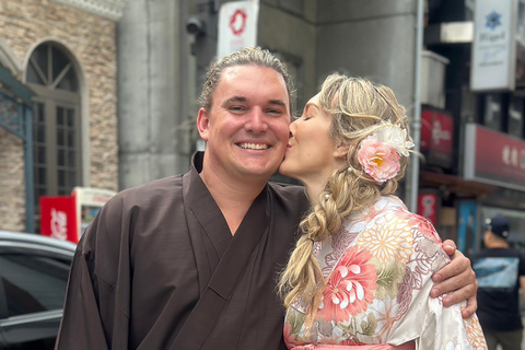 Osaka: Kimono uthyrningsplan för vuxnaKimono hyra 90 minuter plan (för vuxna)