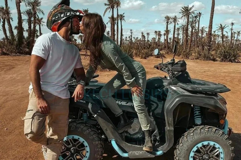 Marrakech : Excursion en quad de 2h à la palmeraie et aux jibiletsExcursions en quad dans le désert privé avec transport privé