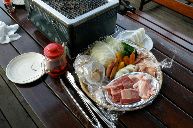 Couleurs du Japon Jardin du parc de l&#039;île de Noko et déjeuner barbecue Wagyu