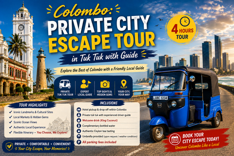 Colombo: Private City Escape Tour in Tuk Tuk with Guide