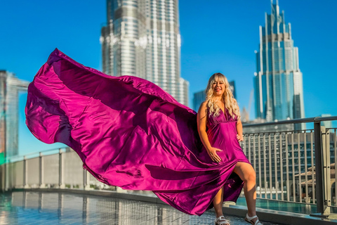 Dubai: Burj Khalifa Flying Dress Videography Shoot